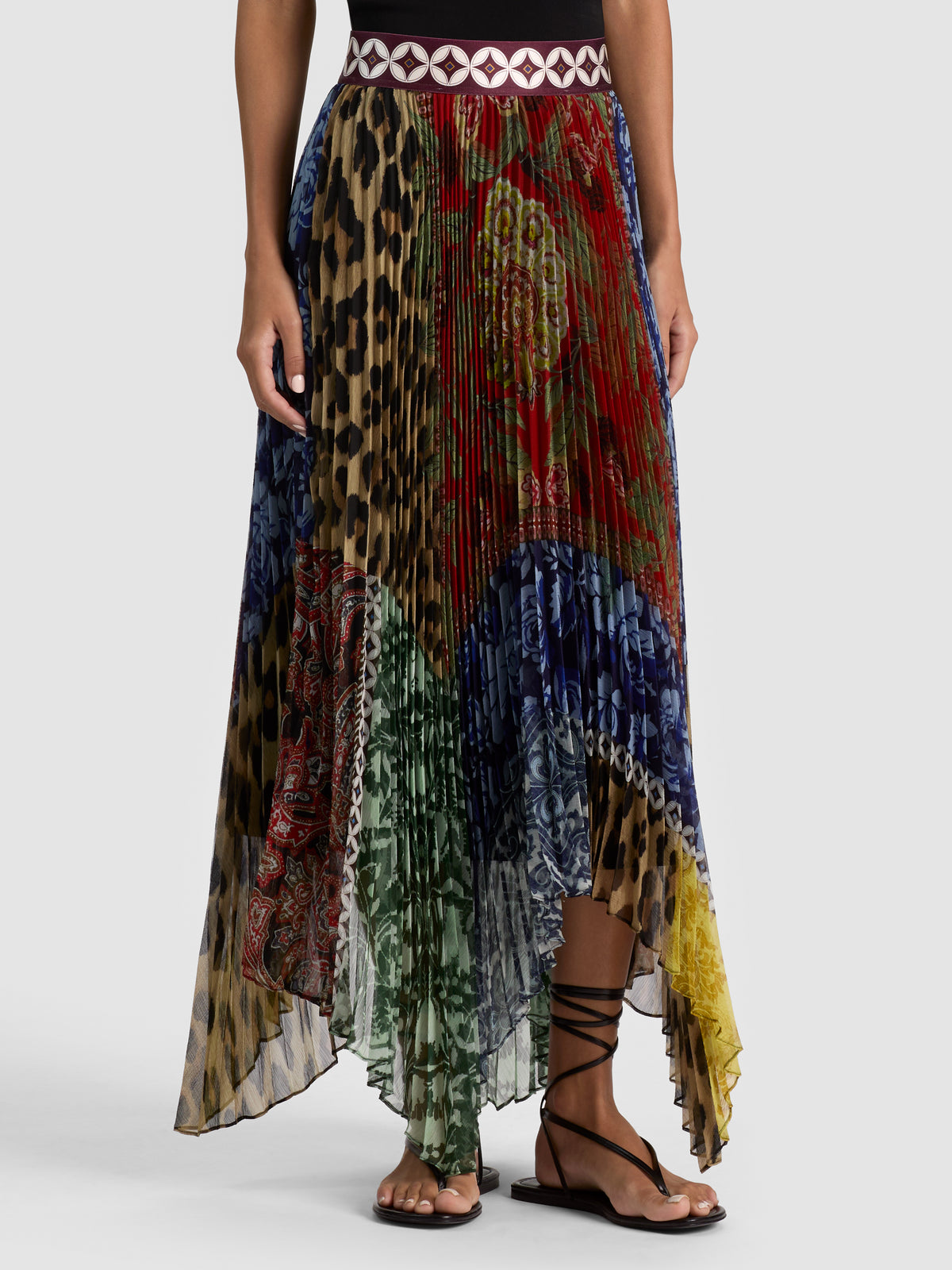 KATZ PLEATED MIDI SKIRT - OFF THE GRID LG