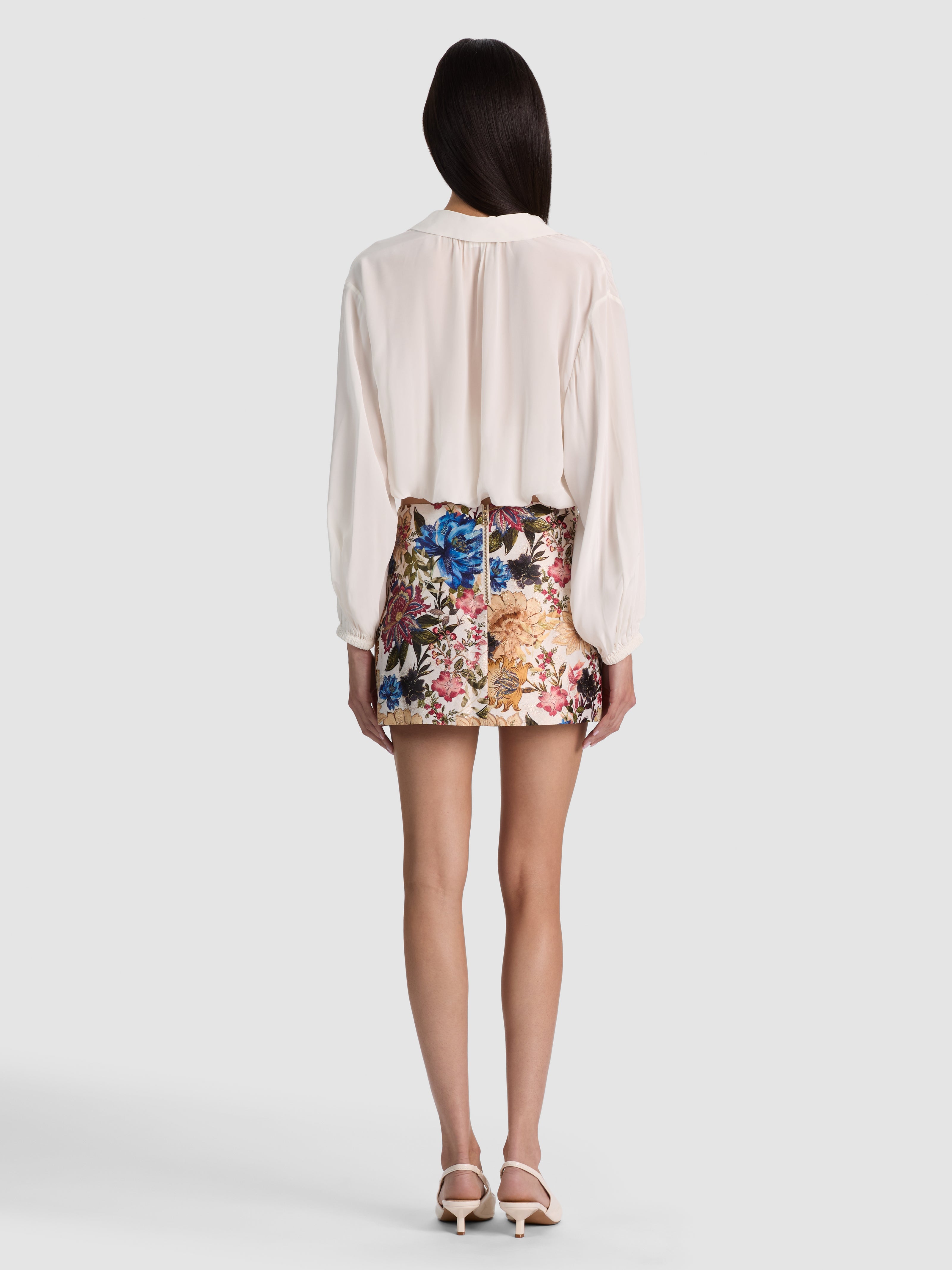 Mini-jupe RUBI – Motifs pétales SMO-ALICE + OLIVIA