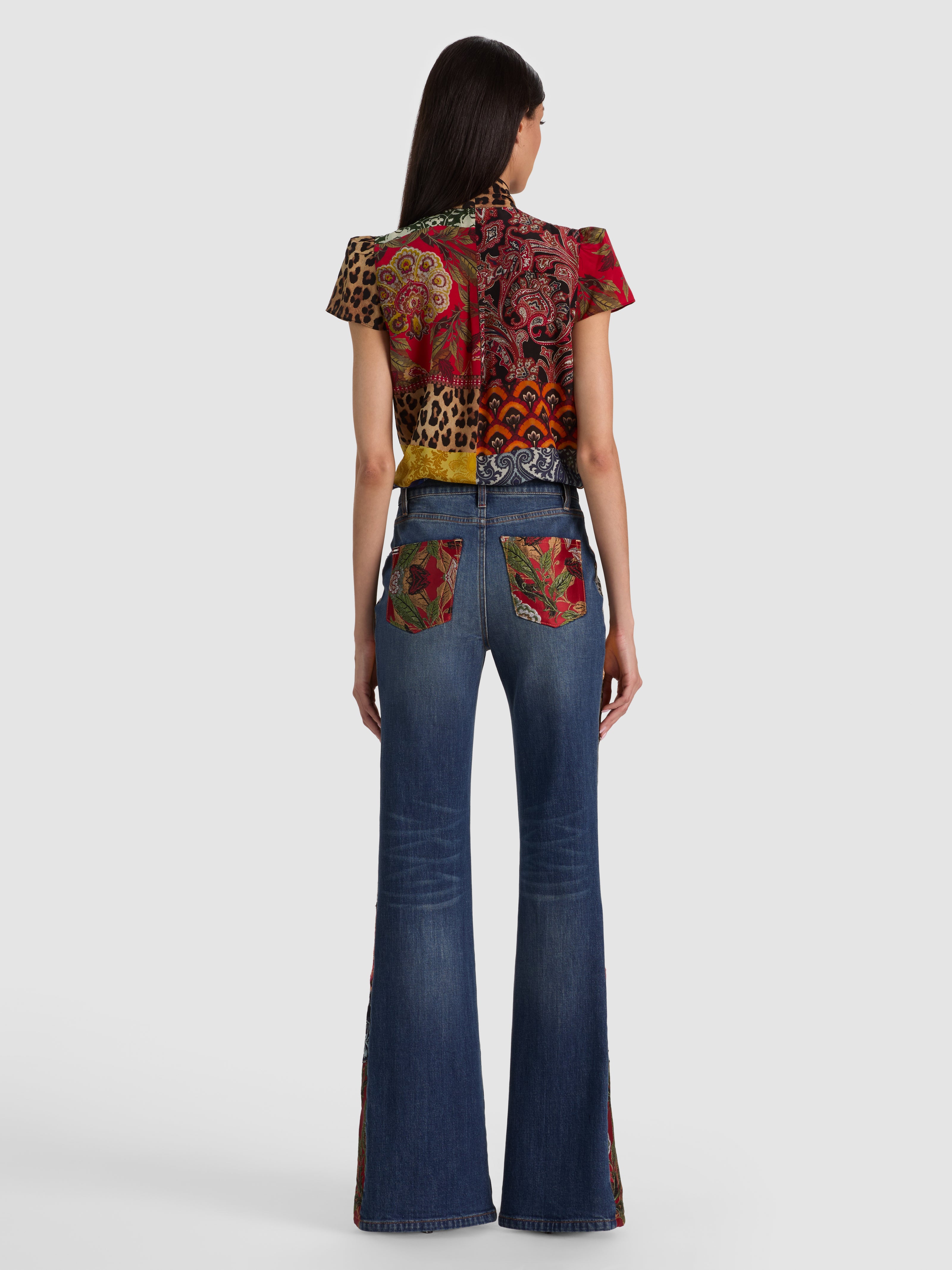 CAMICIA JEANNIE CON FIOCCO SUL COLLO E BOTTONI-ALICE + OLIVIA