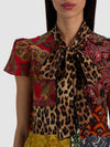 CAMICIA JEANNIE CON FIOCCO SUL COLLO E BOTTONI-ALICE + OLIVIA