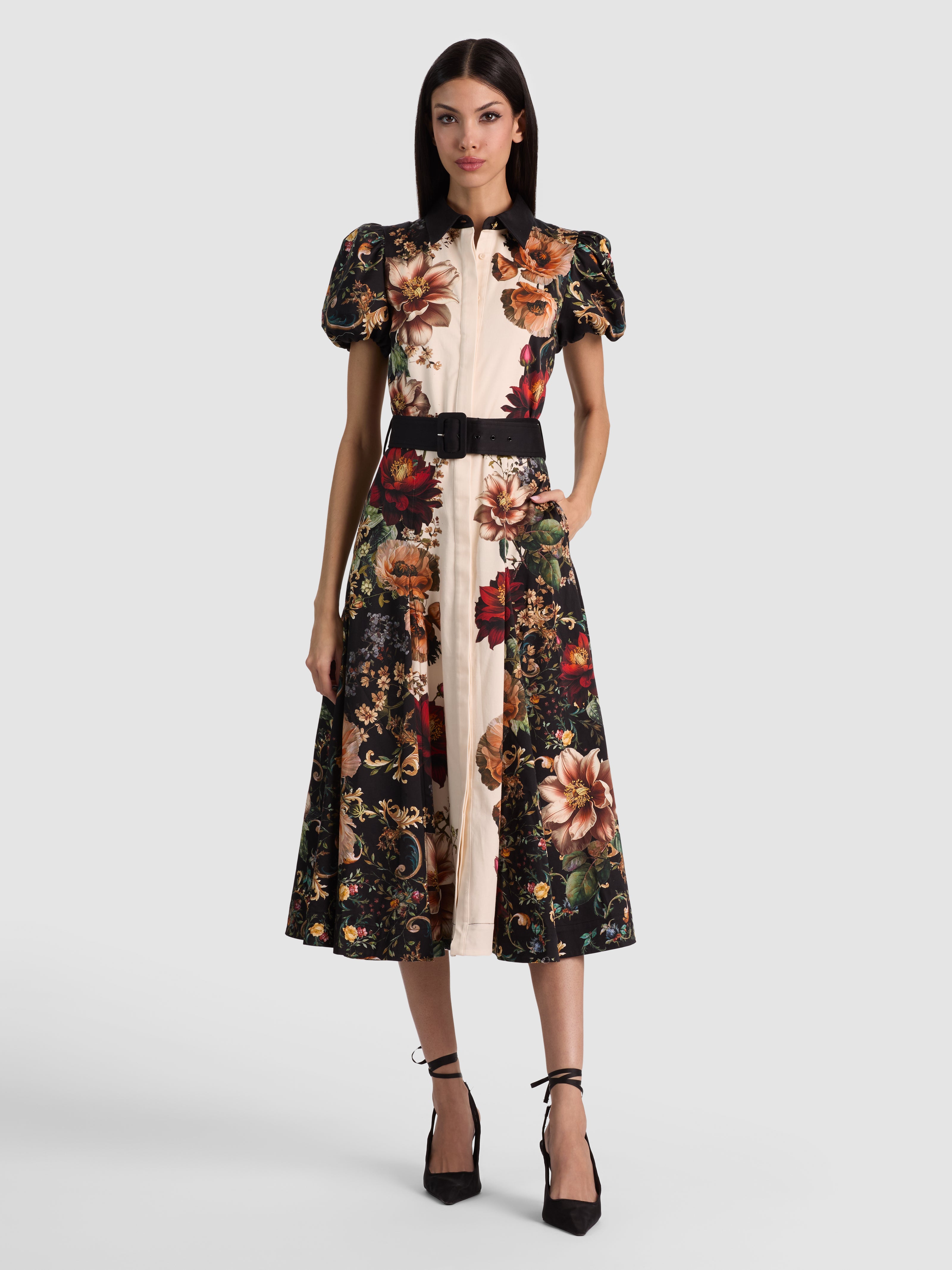 ROBE MIDI CEINTURÉE HENRIETTA-ALICE + OLIVIA