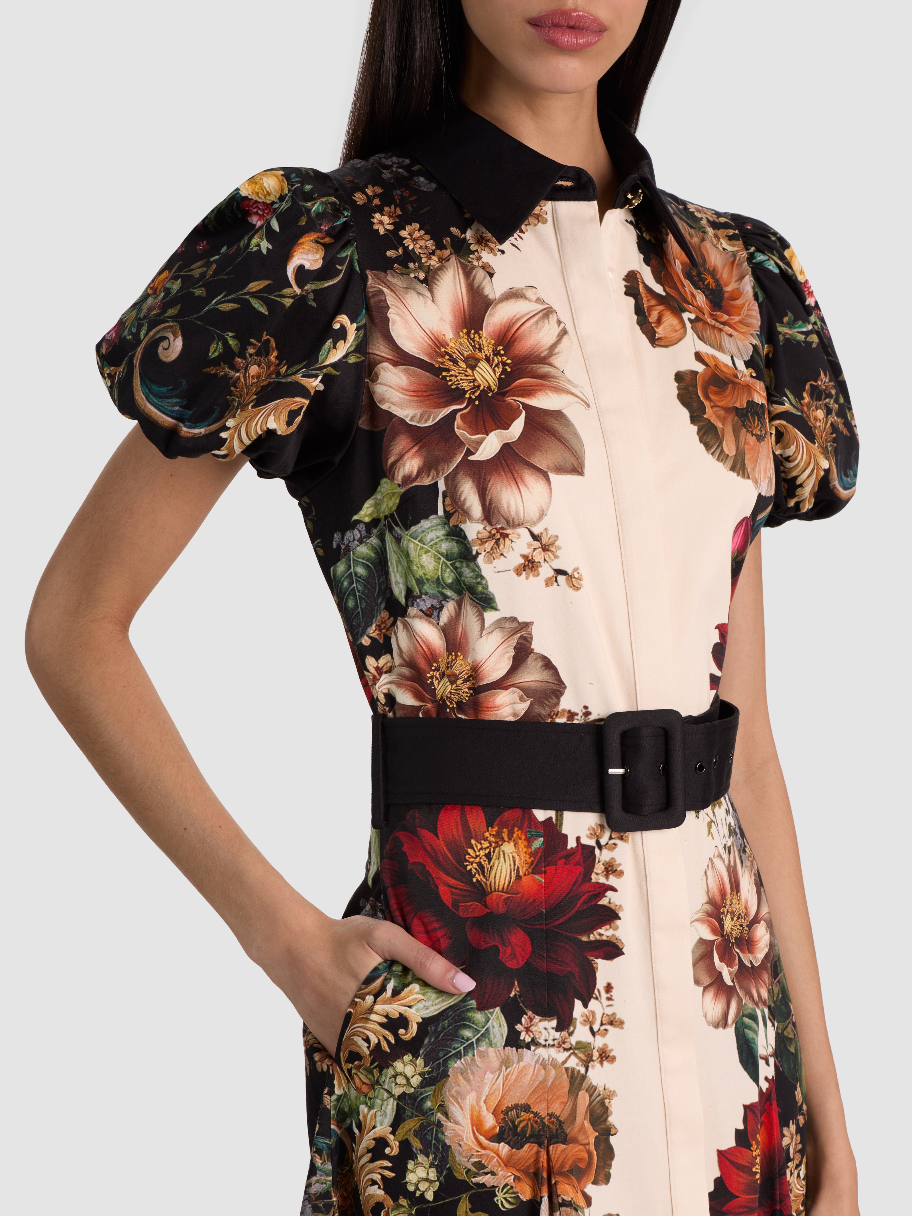ROBE MIDI CEINTURÉE HENRIETTA-ALICE + OLIVIA
