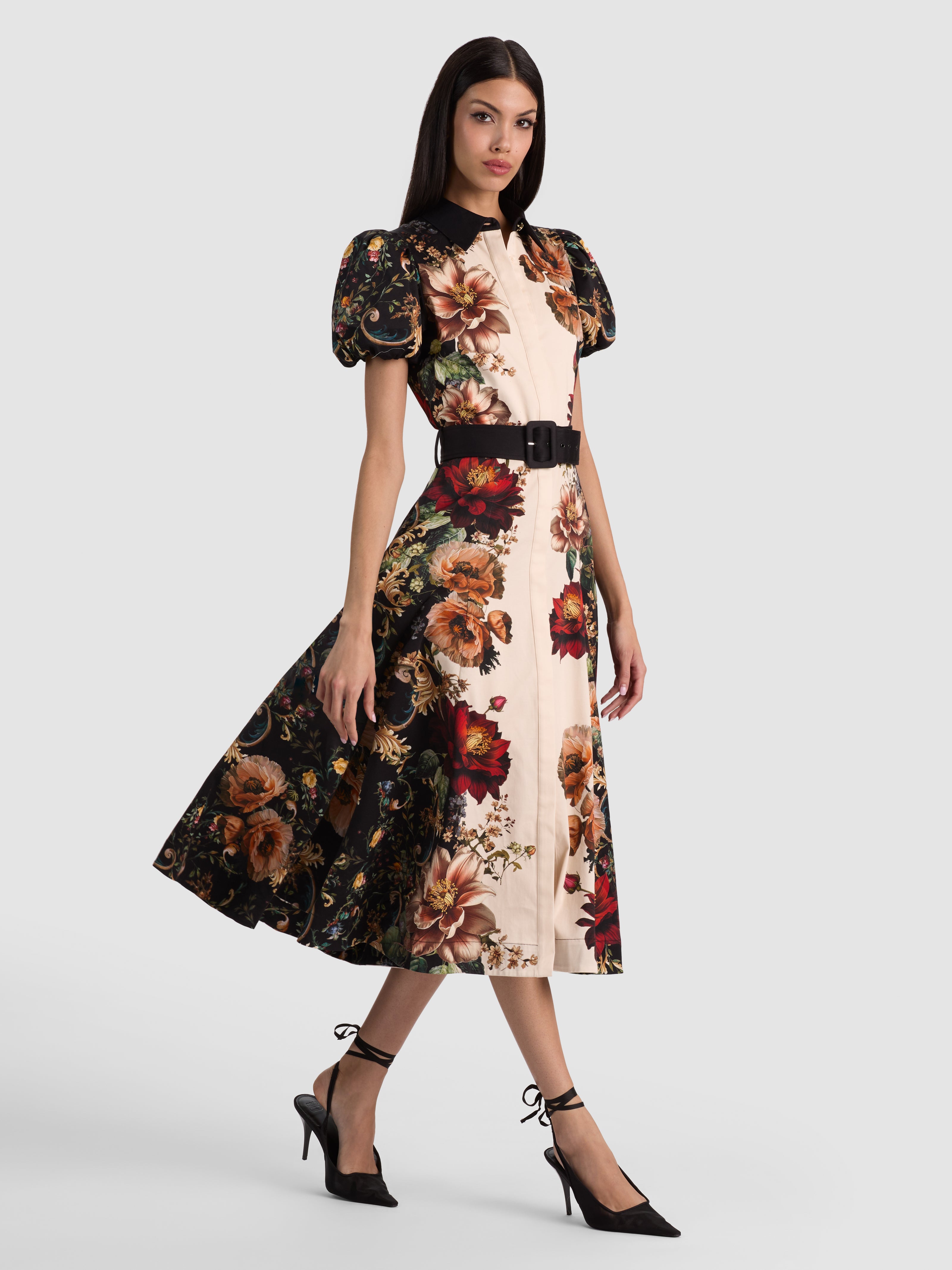 ROBE MIDI CEINTURÉE HENRIETTA-ALICE + OLIVIA