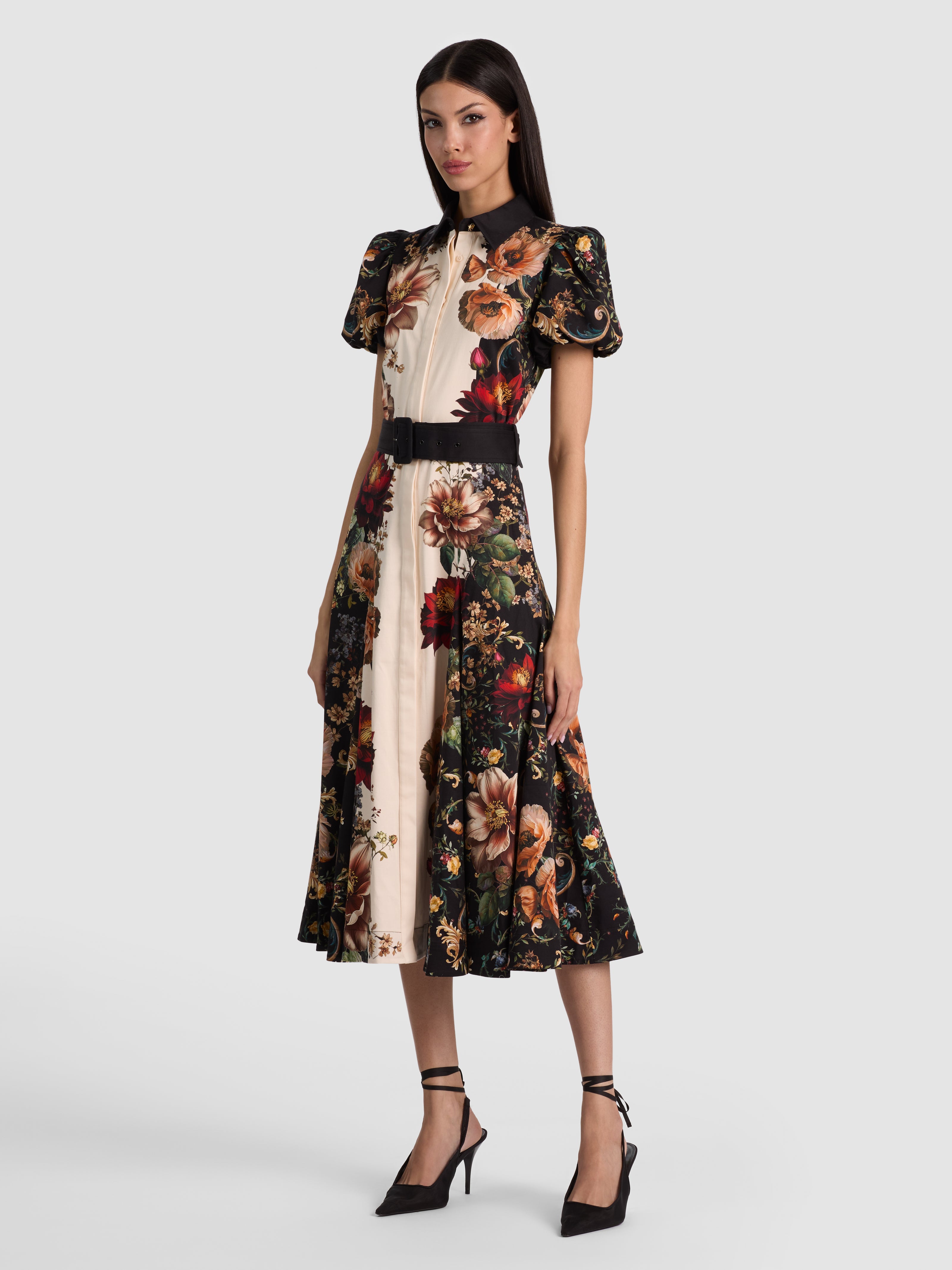 ROBE MIDI CEINTURÉE HENRIETTA-ALICE + OLIVIA