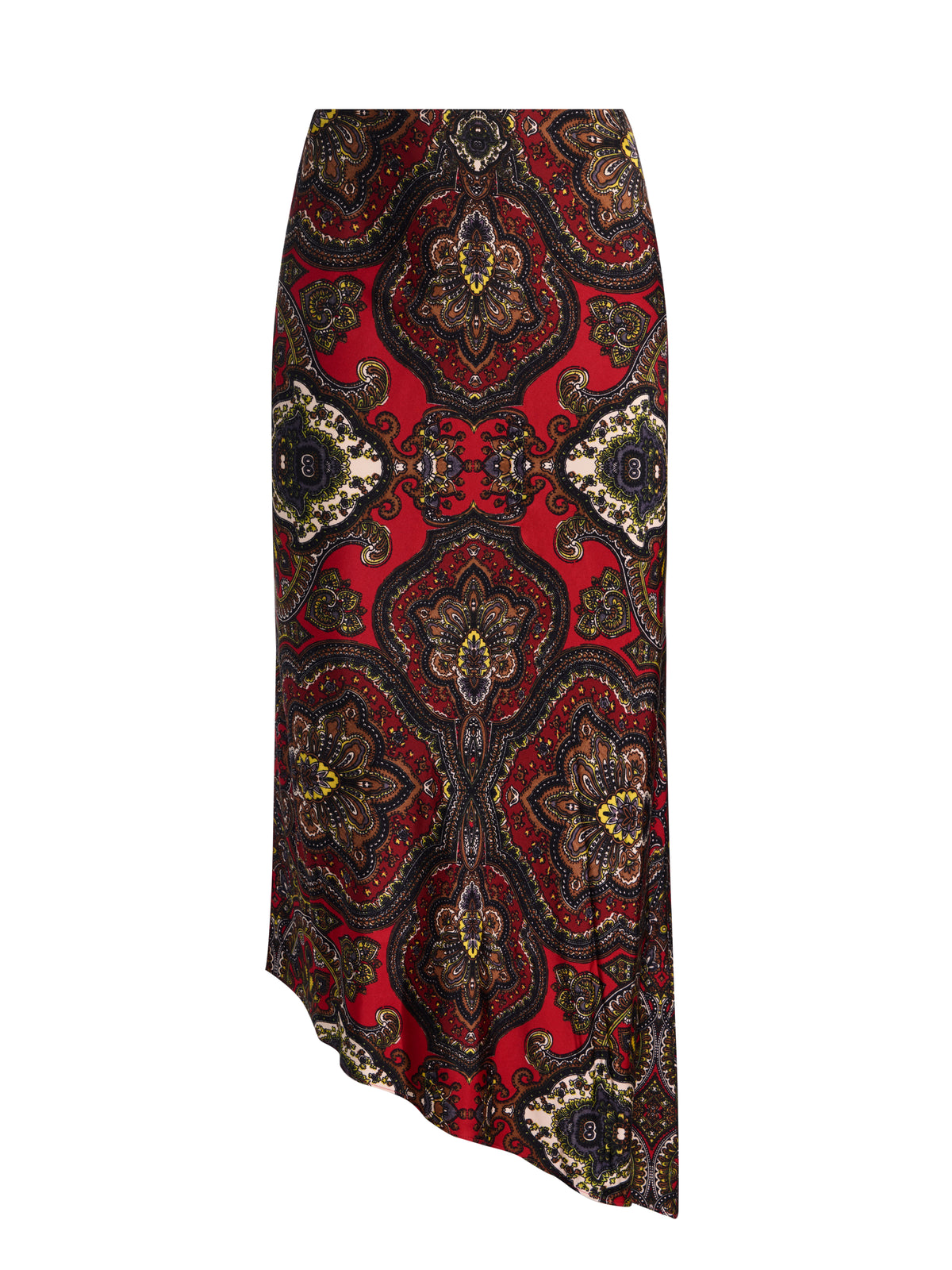 MAEVE ASYMMETRICAL SLIP SKIRT - BON VOYAGE HIBISCUS MULTI