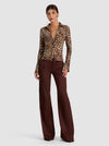FREYA BUTTON DOWN TOP-SPOTTED LEOPARD-ALICE + OLIVIA
