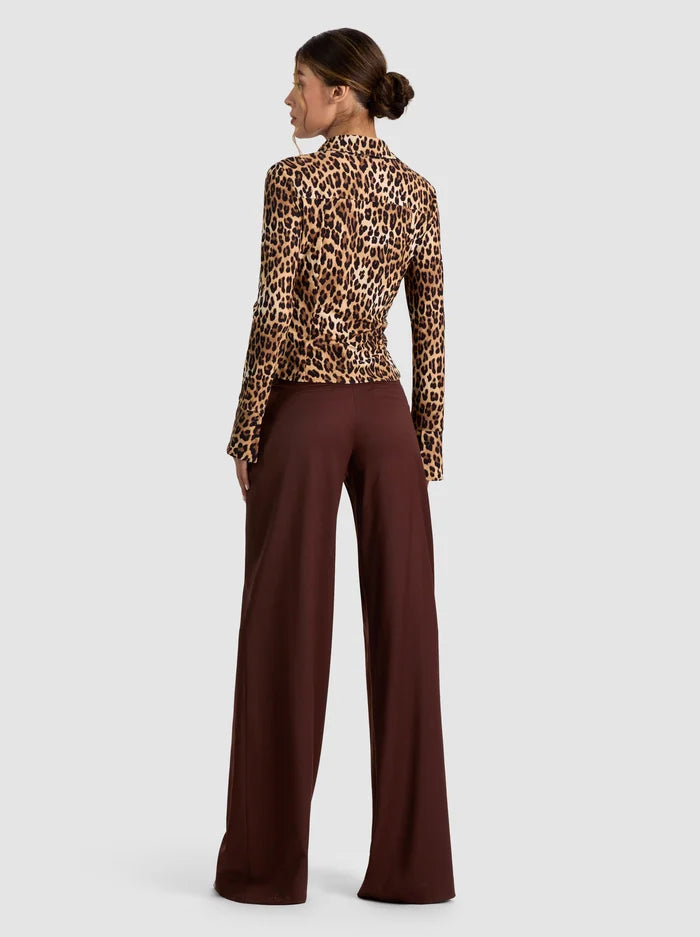 FREYA BUTTON DOWN TOP-SPOTTED LEOPARD-ALICE + OLIVIA