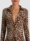 FREYA BUTTON DOWN TOP-SPOTTED LEOPARD-ALICE + OLIVIA
