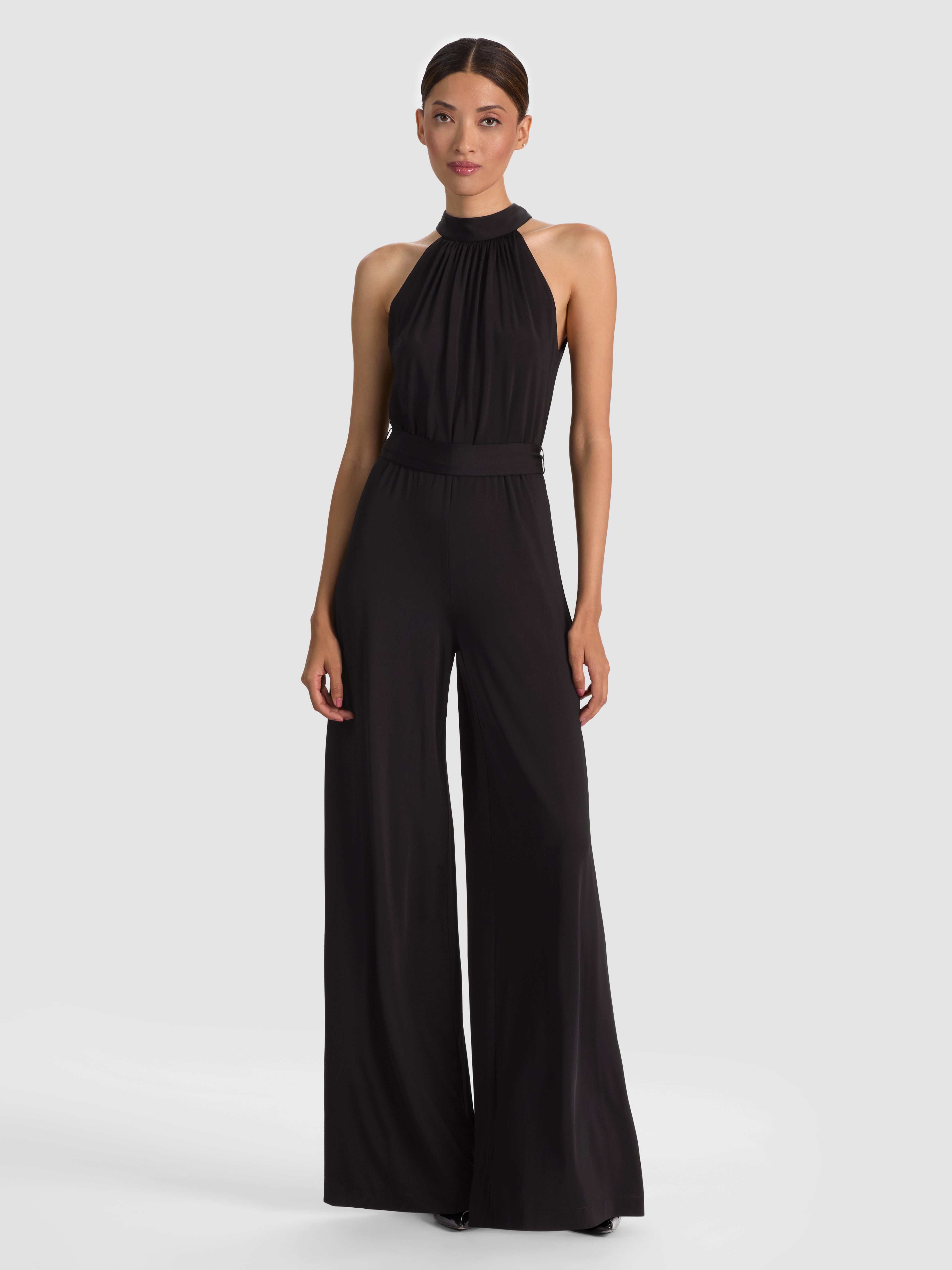 THELMA WIDE LEG JUMPSUIT - BLACK