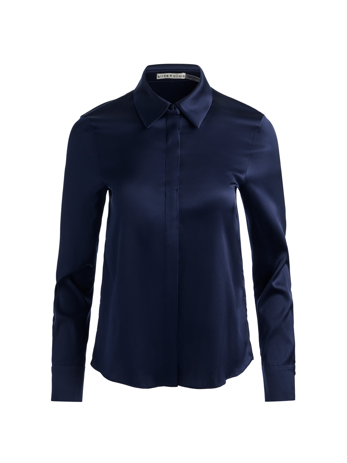 BRADY SILK BLOUSE - MIDNIGHT BLUE