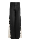 OLIVIA WIDE LEG LACE PANT-BLACK/CHINO-ALICE + OLIVIA