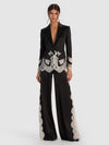 BREANN LACE FITTED BLAZER-BLACK/CHINO-ALICE + OLIVIA