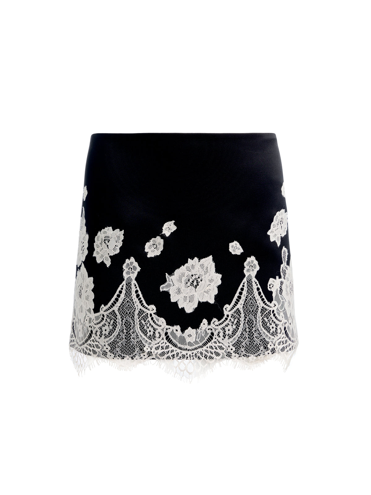 MINIGONNA RUBI LACE TRIM LR - NERO/CHINO