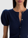 SABINE PUFF SLEEVE CARDI-MIDNIGHT BLUE-ALICE + OLIVIA