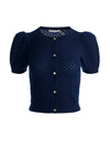 SABINE PUFF SLEEVE CARDI-MIDNIGHT BLUE-ALICE + OLIVIA