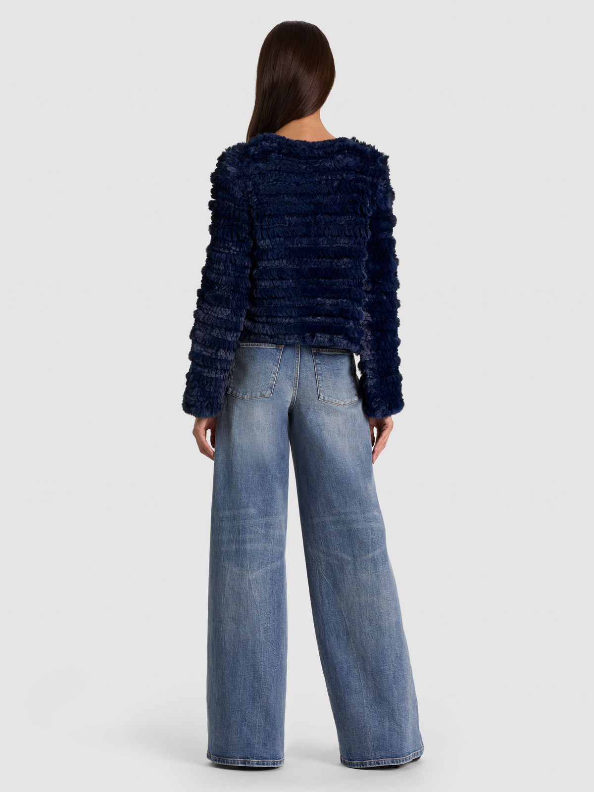 FAWN FAUX FUR JACKET-MIDNIGHT BLUE-ALICE + OLIVIA