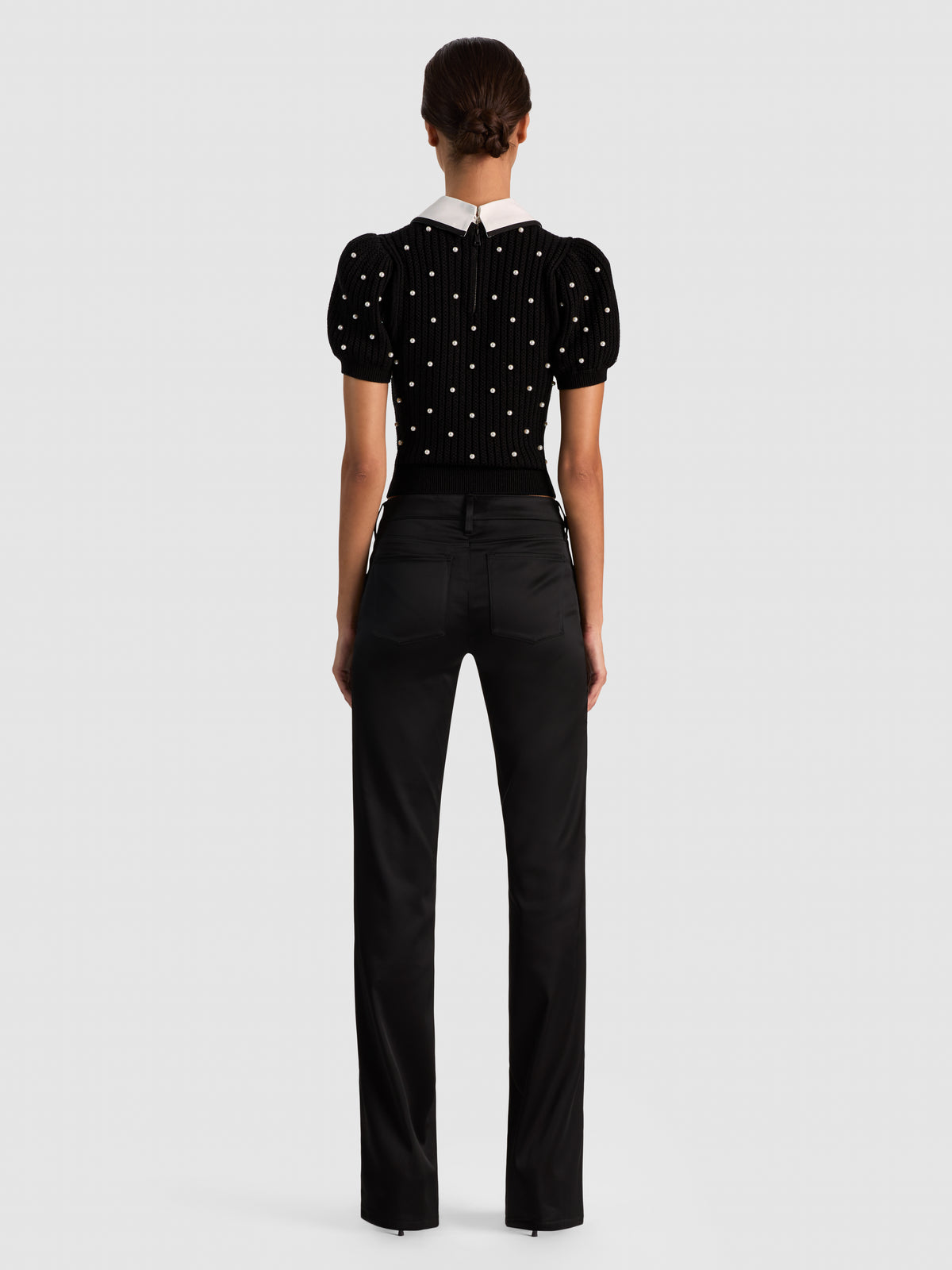MAGLIONE CHASE A MANICHE A SBUFFO CON COLLETTO IN TESSUTO RIMOVIBILE-ALICE + OLIVIA
