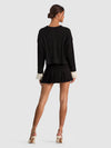 MAGLIONE CROP GIROCOLLO SHERLENE CON POLSINI A RUFFLES-ALICE + OLIVIA