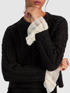 MAGLIONE CROP GIROCOLLO SHERLENE CON POLSINI A RUFFLES-ALICE + OLIVIA