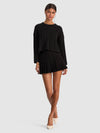 MAGLIONE CROP GIROCOLLO SHERLENE CON POLSINI A RUFFLES-ALICE + OLIVIA