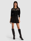 DOLLIE EMBELLISHED CARDIGAN-Black-ALICE + OLIVIA