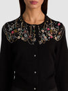 DOLLIE EMBELLISHED CARDIGAN-Black-ALICE + OLIVIA