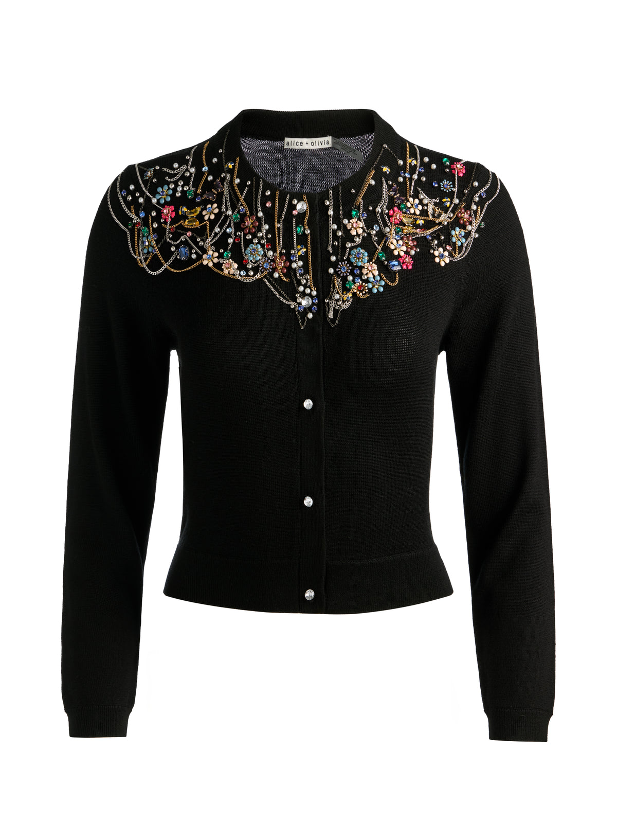 DOLLIE EMBELLISHED CARDIGAN - BLACK