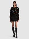PULLOVER GIROCOLLO CON DECORAZIONI TEANNA-ALICE + OLIVIA