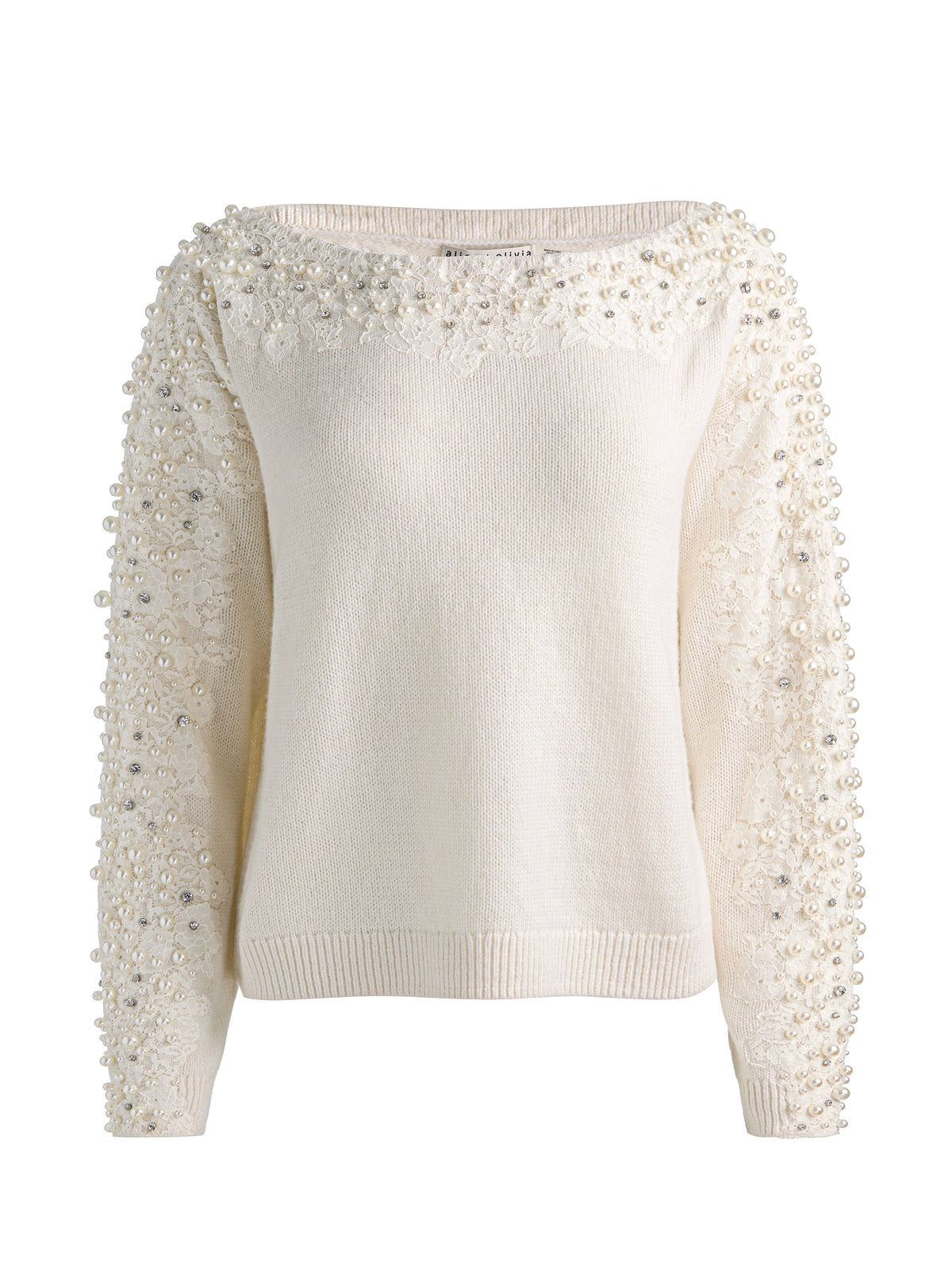 LENNA EMBELLISHED PULLOVER - SOFT WHITE
