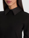 MAGLIONE CON COLLO PORLA EMB-ALICE + OLIVIA