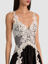 ADLA ASYMMETRICAL LACE DRESS-BLACK/CHINO-ALICE + OLIVIA