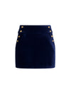 DONALD SIDE BUTTON SKIRT-MIDNIGHT BLUE-ALICE + OLIVIA