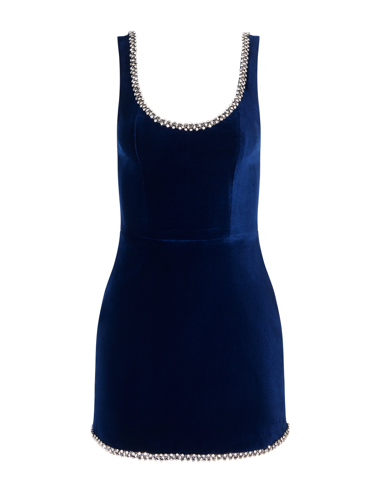 ROBE COURTE AJUSTÉE CHARLOTTE ENCOLURE DÉGAGÉE - BLEU NUIT