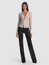 FREYA EMBELLISHED BUTTON DOWN TOP-OFF WHITE/HEMATITE-ALICE + OLIVIA