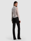 FREYA EMBELLISHED BUTTON DOWN TOP-OFF WHITE/HEMATITE-ALICE + OLIVIA
