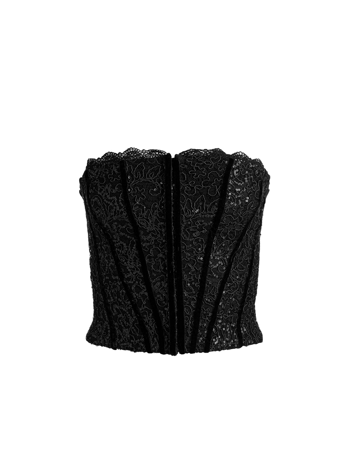 COSETTE CORSETTO LUNGO SENZA SPALLINE - NERO