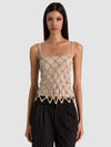 TOP CROP GIADA EMBELL LATTICE SCATOLATO-ALICE + OLIVIA
