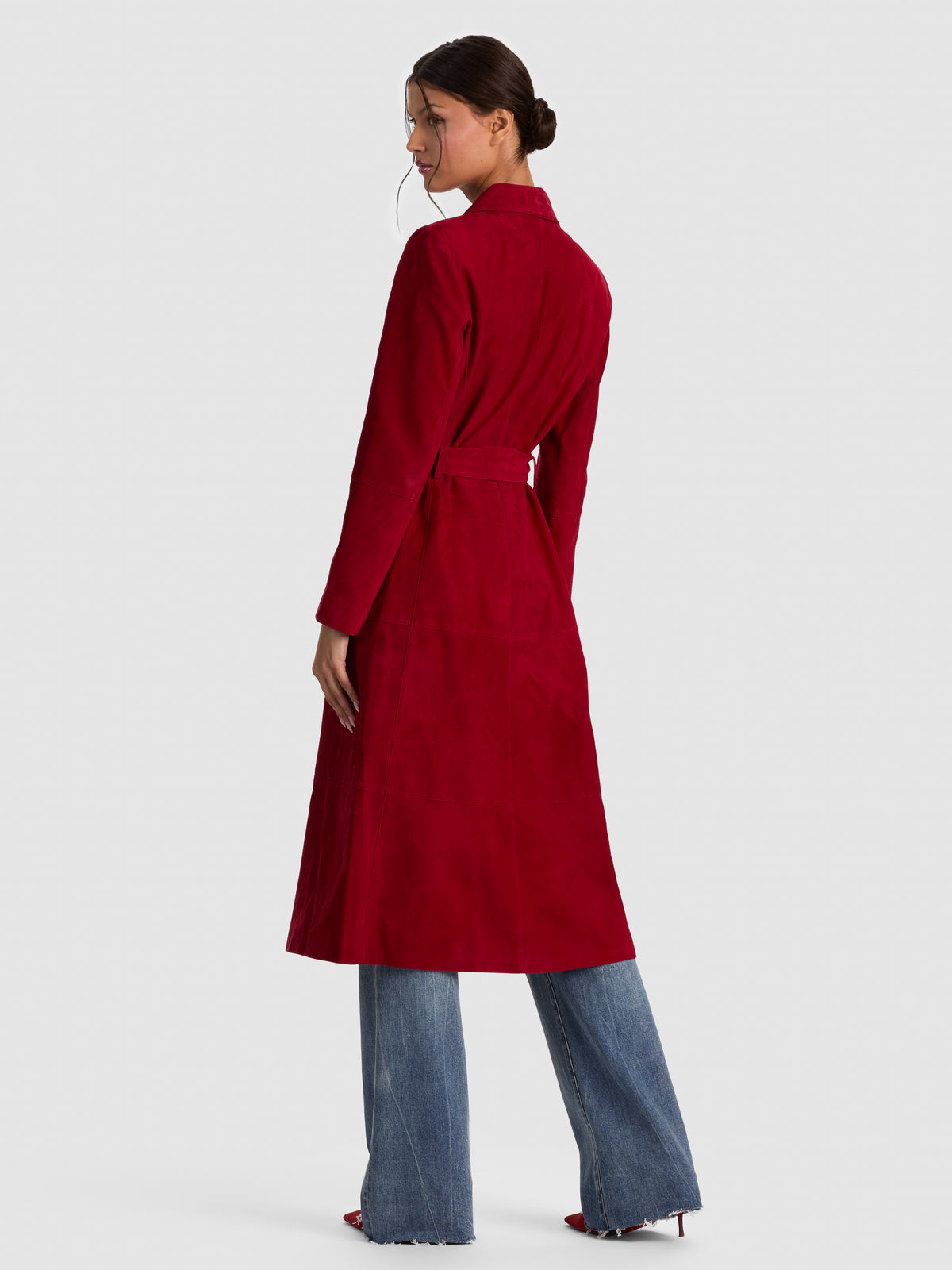 KARLEY SUEDE WRAP MAXI COAT-GARNET-ALICE + OLIVIA
