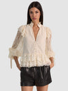 WILHELMINA LACE RUFFLE TOP-CHINO-ALICE + OLIVIA