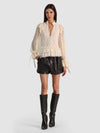 WILHELMINA LACE RUFFLE TOP-CHINO-ALICE + OLIVIA