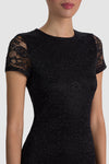 ABITO CORTO A MANICHE CORTE GIROCOLLO FITTED IN PIZZO DELORA-ALICE + OLIVIA