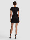ABITO CORTO A MANICHE CORTE GIROCOLLO FITTED IN PIZZO DELORA-ALICE + OLIVIA