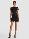 ABITO CORTO A MANICHE CORTE GIROCOLLO FITTED IN PIZZO DELORA-ALICE + OLIVIA
