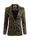 MACEY FITTED BLAZER-BLACK/GOLD-ALICE + OLIVIA