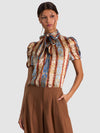 BRENTLEY TIE NECK BLOUSE-GRAND AFFAIR-ALICE + OLIVIA