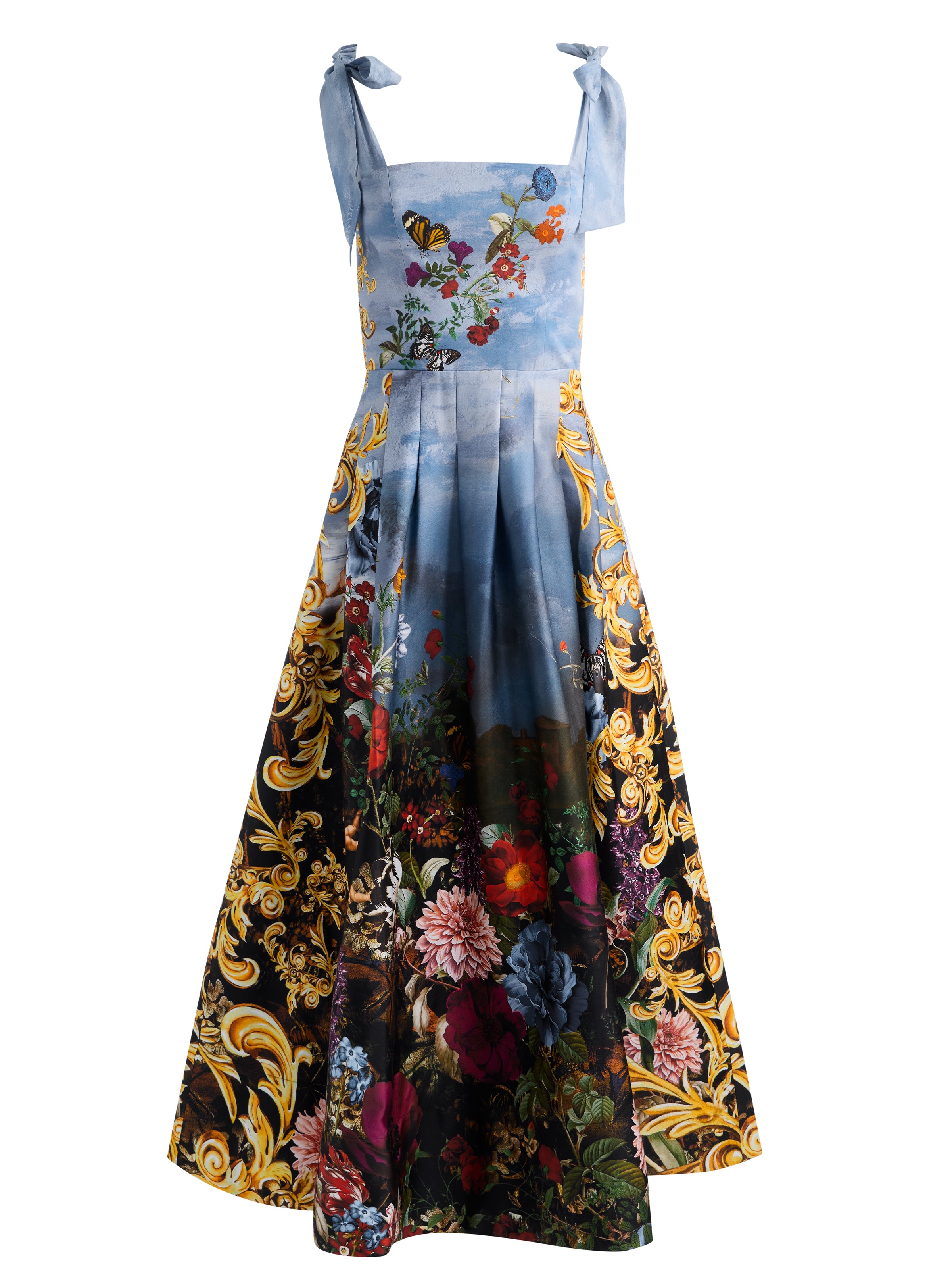 ROBE MIDI HANA SQ NK À BRETELLES FINES-ALICE + OLIVIA