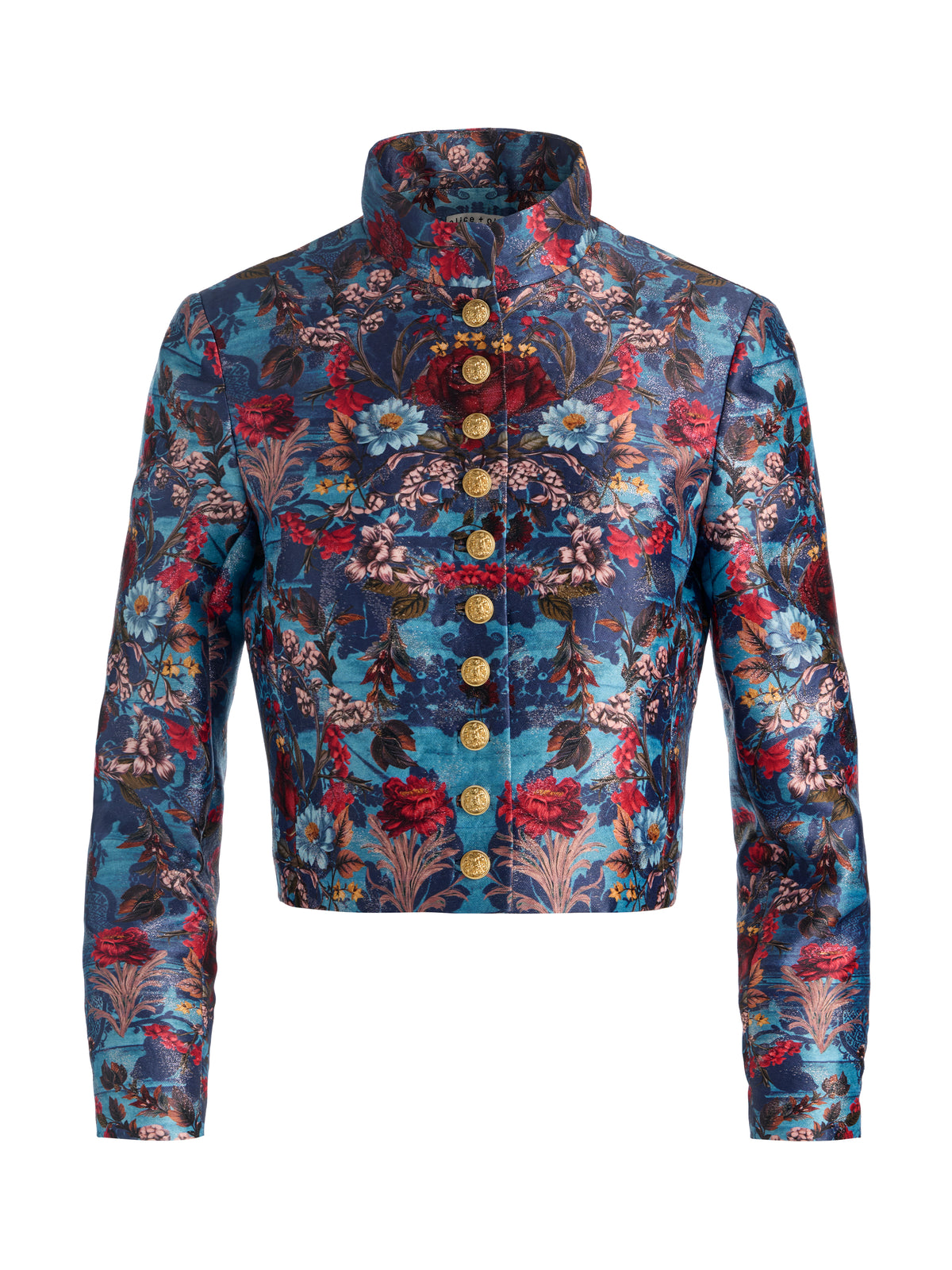 Veste militaire en jacquard EMERSON - Bleu minéral HEARTSTRINGS