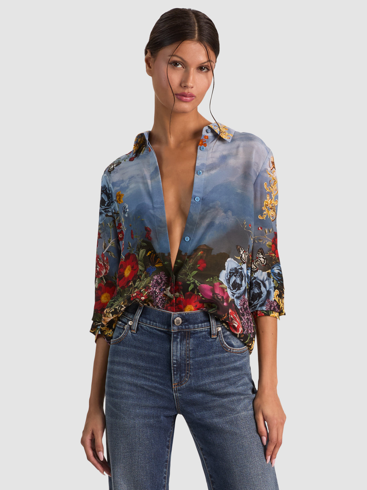 WILLA SILK BLOUSE - ALPINE DAWN