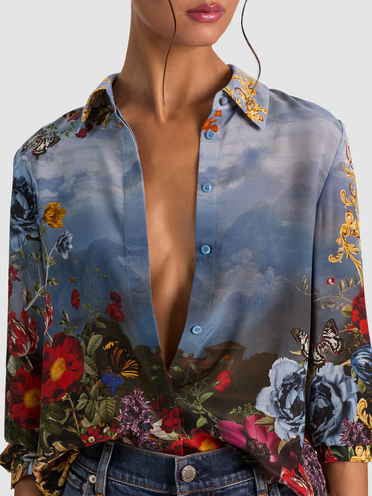 WILLA SILK BLOUSE - ALPINE DAWN