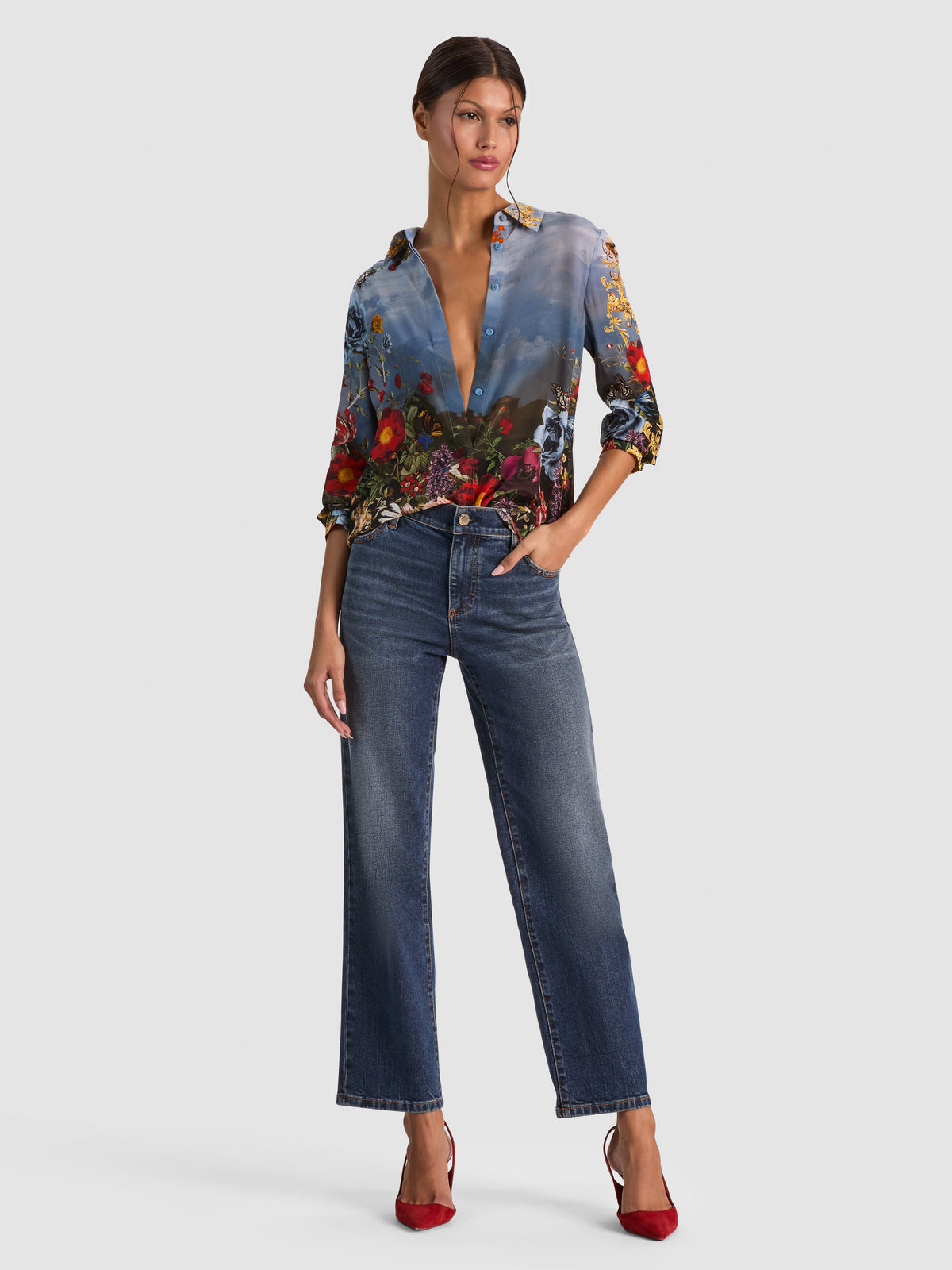 BLOUSE EN SOIE WILLA-ALICE + OLIVIA